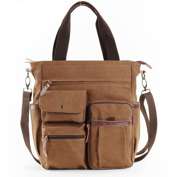 Mens Canvas Shoulder Crossbody Casual Business Briefcase Mens Canvas Shoulder Crossbody Casual Business Briefcase
